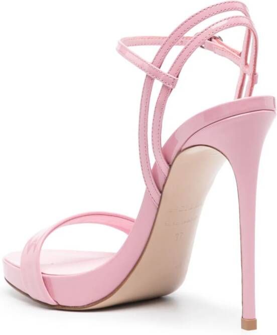 Le Silla Gwen 120mm patent-leather sandals Pink