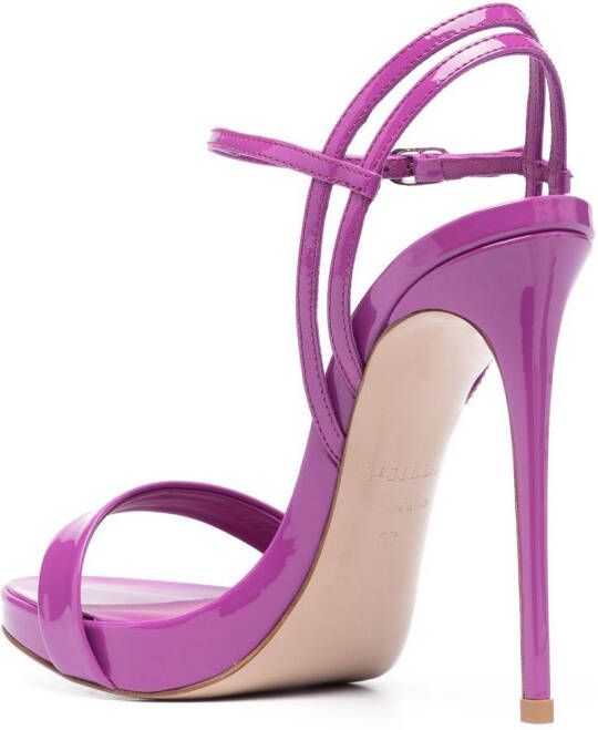 Le Silla Gwen 120mm patent-leather sandals Purple