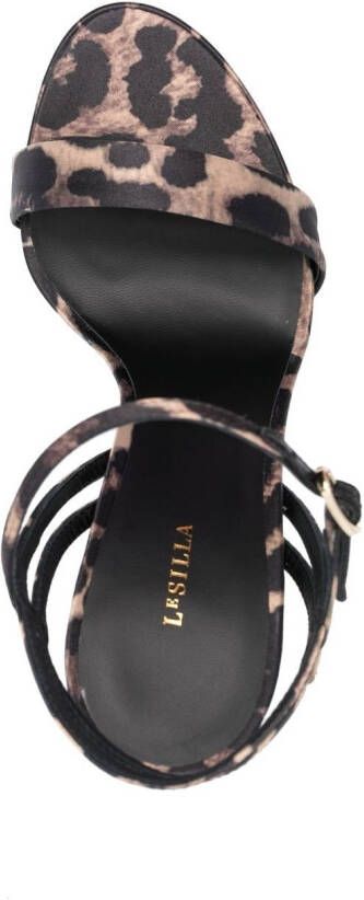 Le Silla Gwen 130mm goatskin sandals Neutrals