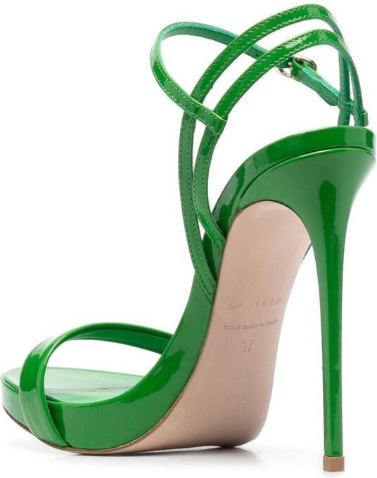 Le Silla Gwen 130mm sandals Green