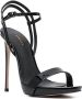 Le Silla Gwen patent-leather stiletto sandals Black - Thumbnail 2
