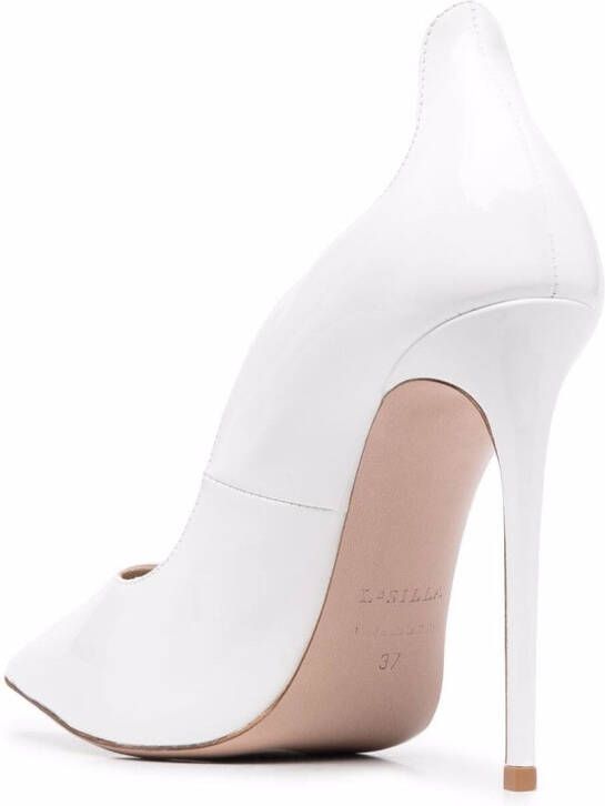 Le Silla Ivy 120mm pointed toe pumps White