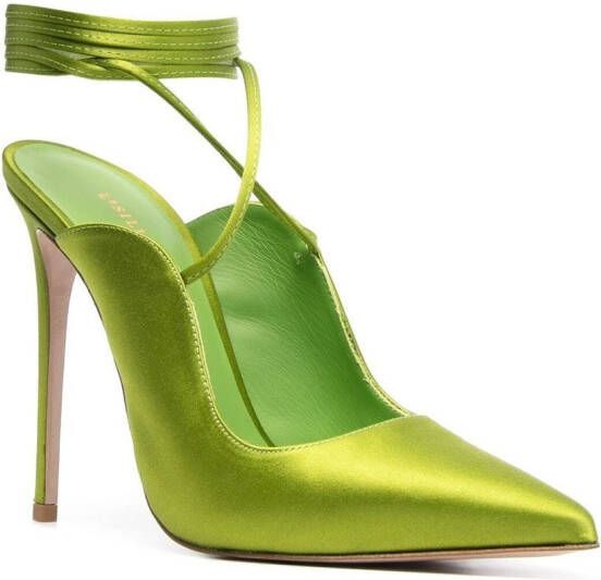 Le Silla Ivy 120mm slingback satin pumps Green