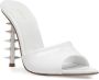 Le Silla Jagger 120mm leather mules White - Thumbnail 2