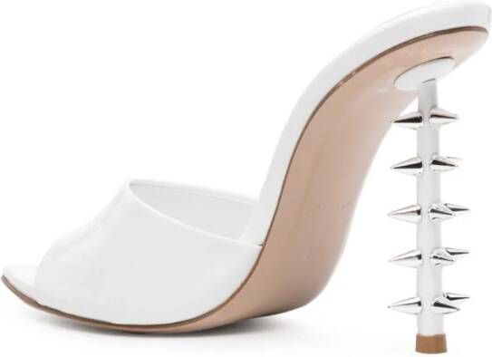 Le Silla Jagger 120mm leather mules White