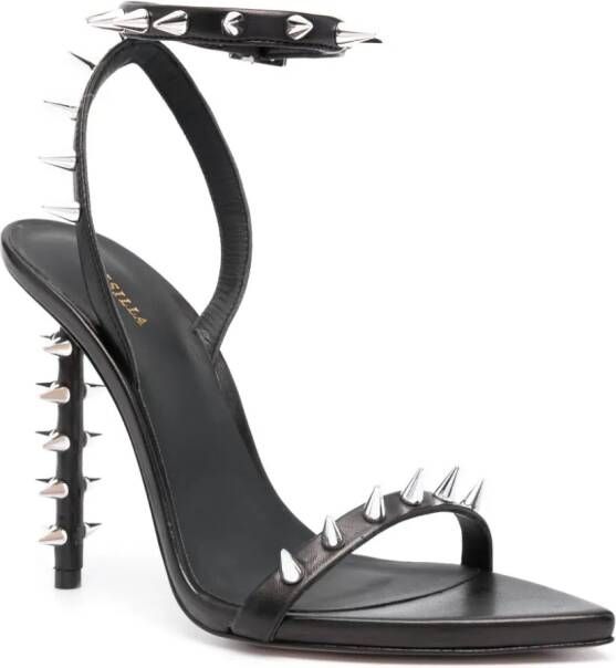 Le Silla Jagger 120mm leather sandals Black