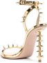Le Silla Jagger 120mm Rockstud-embellished sandals Gold - Thumbnail 3