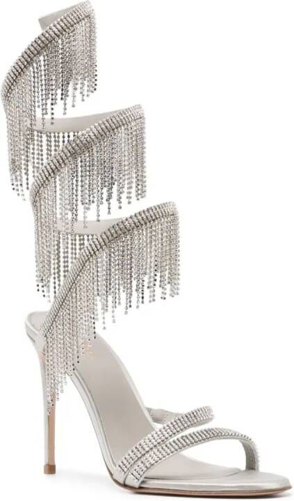 Le Silla Jewels 105mm crystal-embellished sandals Silver