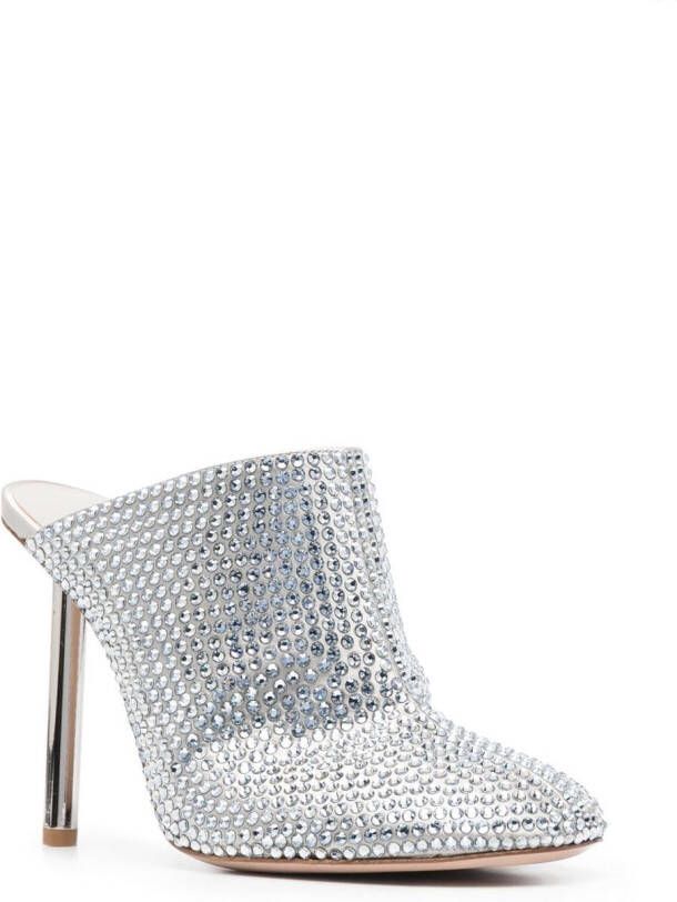 Le Silla Karlie 110mm mules Silver