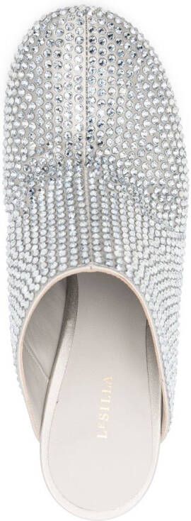 Le Silla Karlie 110mm mules Silver