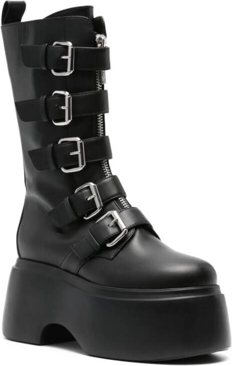 Le Silla Kembra 100mm leather ankle boots Black