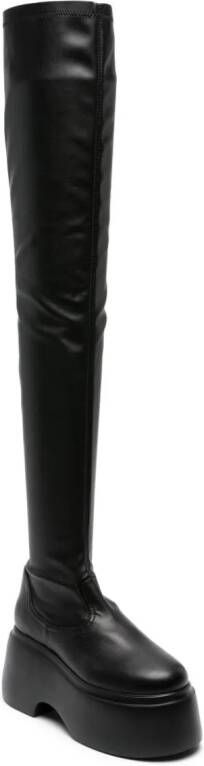 Le Silla Kembra 100mm thigh-high boots Black