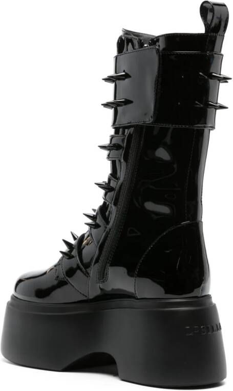 Le Silla Kembra spike platform boots Black