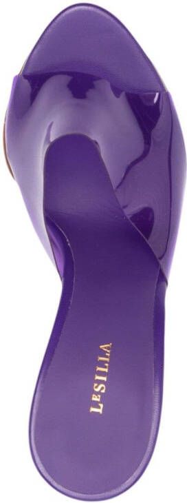 Le Silla Kira 110mm wedge mules Purple