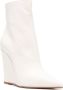 Le Silla Kira 120mm wedge leather boots White - Thumbnail 2