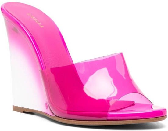 Le Silla Kira 120mm wedge mules Pink