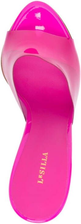 Le Silla Kira 120mm wedge mules Pink