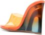 Le Silla Kira 115mm leather sandals Orange - Thumbnail 3