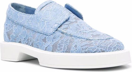 Le Silla lace slip-on loafers Blue