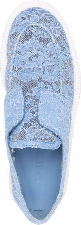 Le Silla lace slip-on loafers Blue