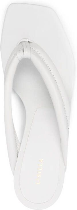 Le Silla leather slip-on sandals White