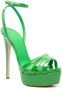 Le Silla Lola 140mm patent leather sandals Green - Thumbnail 2