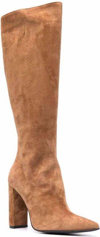 Le Silla Megan block heel knee boots Brown