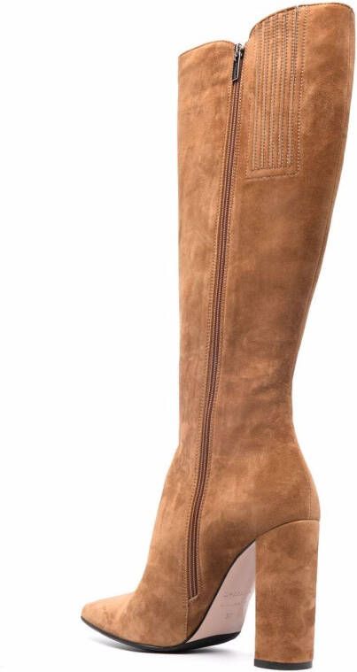 Le Silla Megan block heel knee boots Brown