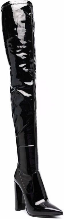 Le Silla Megan thigh-high leather boots Black