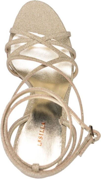 Le Silla metallic strap-wrap sandals Gold