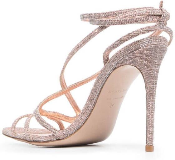 Le Silla metallic strap-wrap sandals Pink
