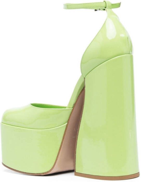 Le Silla Nikki platform pumps Green