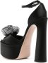 Le Silla Nina 160mm floral-appliqué sandals Black - Thumbnail 3