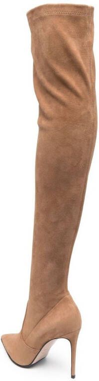 Le Silla over-the-knee suede boots Brown