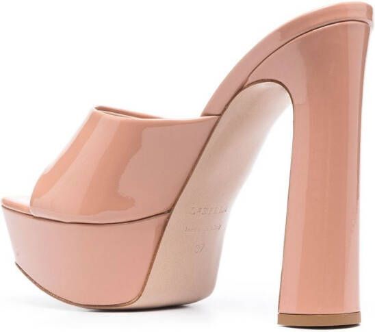 Le Silla patent leather platform sandals Neutrals