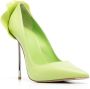 Le Silla Petalo 100mm leather pumps Green - Thumbnail 2