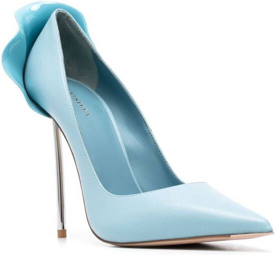 Le Silla Petalo 100mm leather pumps Blue