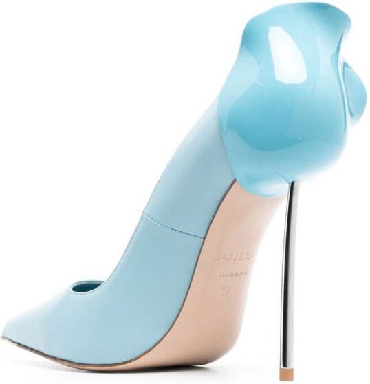 Le Silla Petalo 100mm leather pumps Blue