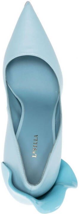 Le Silla Petalo 100mm leather pumps Blue