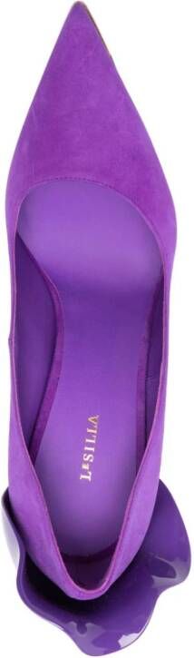 Le Silla Petalo 120mm pointed-toe pumps Purple