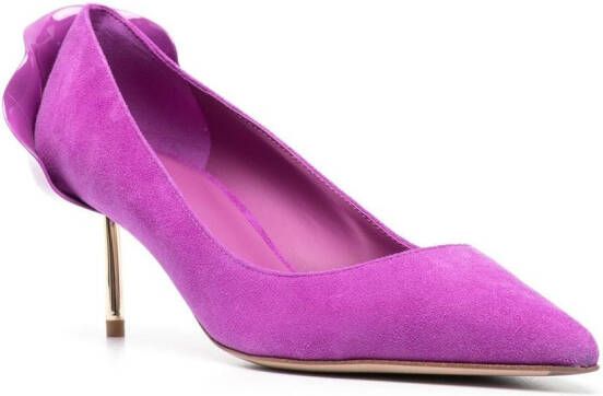 Le Silla Petalo 50mm suede pumps Purple