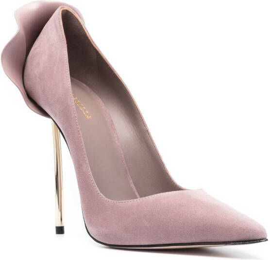 Le Silla Petalo suede 120mm pumps Purple