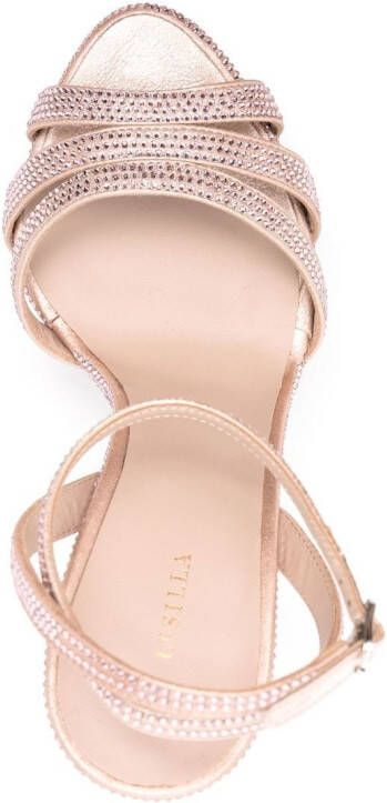 Le Silla Petra crystal-embellished platform sandals Pink