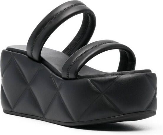 Le Silla platform double-strap sandals Black
