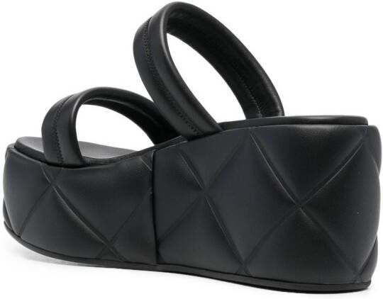 Le Silla platform double-strap sandals Black
