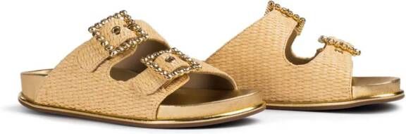 Le Silla Pool Side crystal-embellished sandals Neutrals