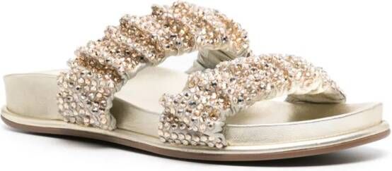 Le Silla Pool Side leather sandals Gold