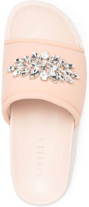 Le Silla Poolside crystal-embellished sandals Neutrals