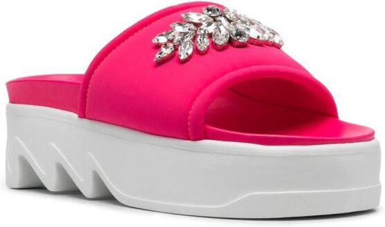 Le Silla Poolside crystal-embellished sandals Pink