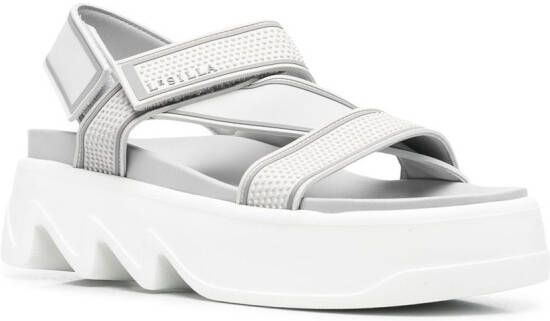 Le Silla Poolside touch-strap sandals Grey